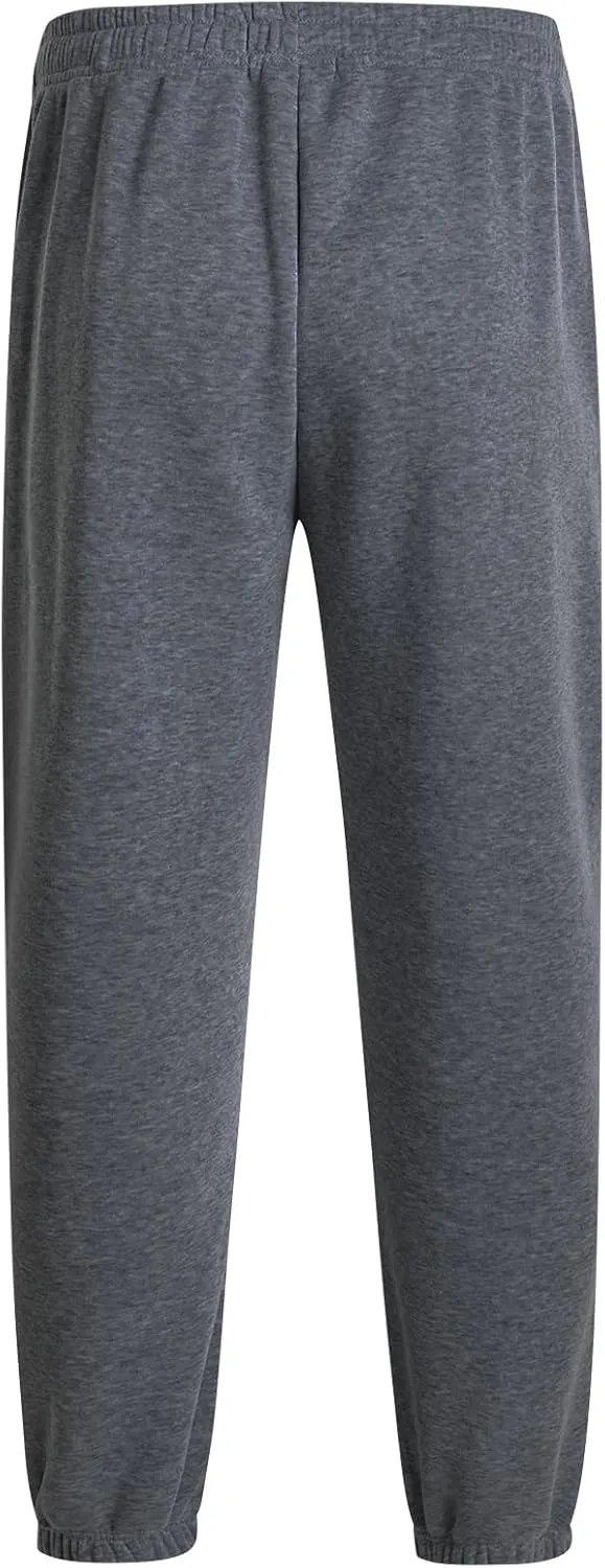 3 Pack of Jogger Mens Fleece Active Athletic Workout Sweatpants for Men Elastic Waist Drawstring