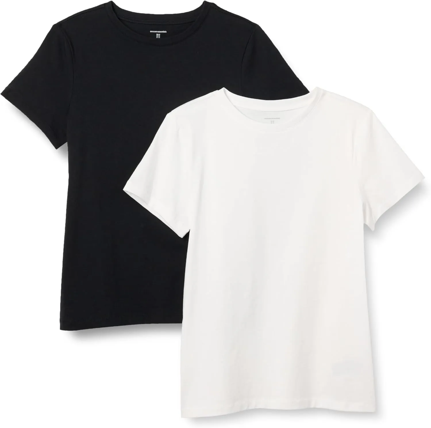 Amazon Essentials Women's Regular Fit 100% Cotton Crewneck Short Sleeve T-Shirt, Multipacks