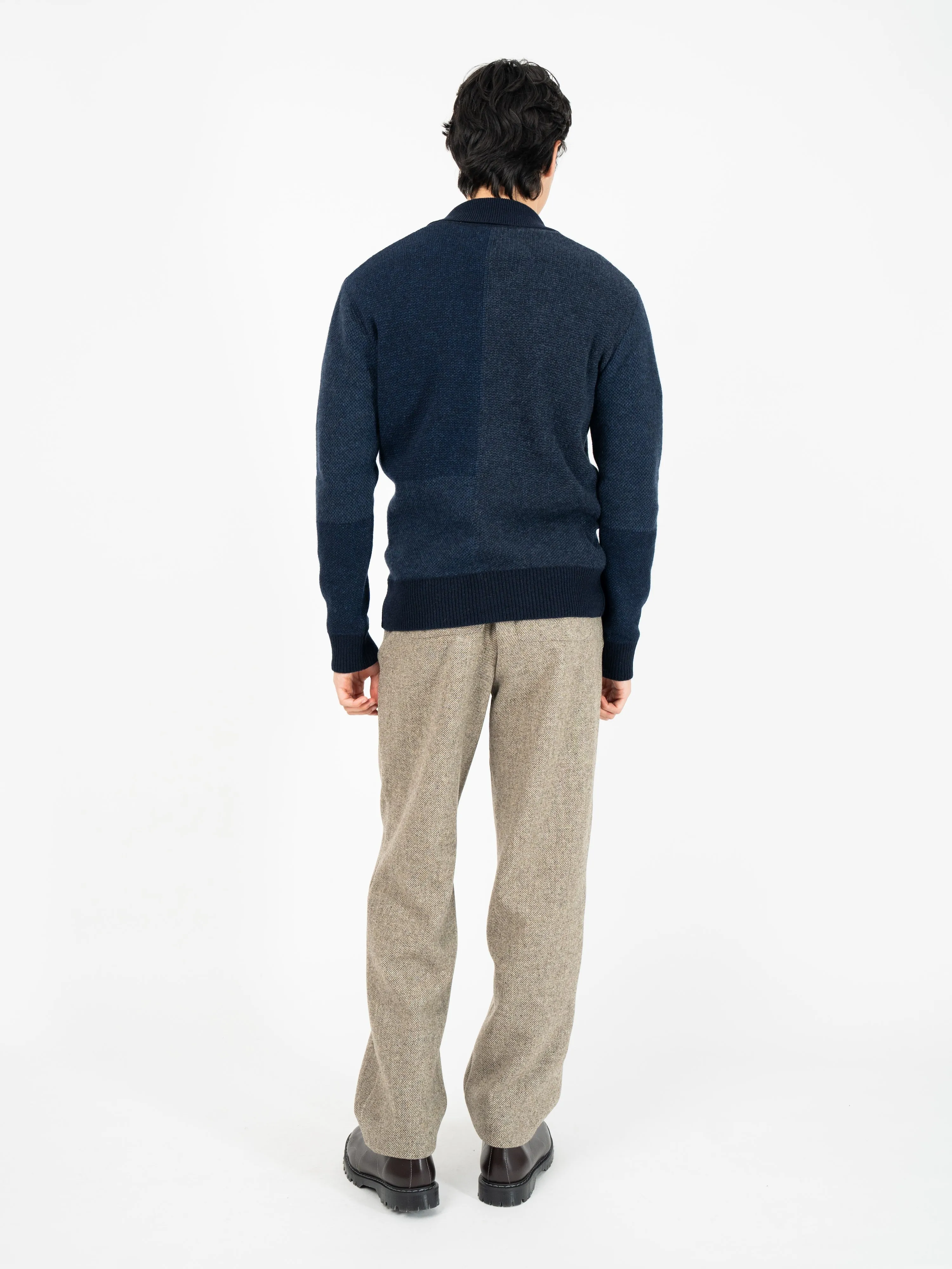 Britten Knitted Cardigan Delfino Navy
