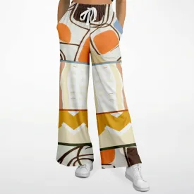 Concrete Jungle Abstract Geo Eco-Poly Wide Leg Pants