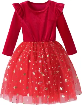 GSVIBK Baby Girls Tutu Dress Sleeveless Toddler Cotton Layered Tutu Dress Infant Tulle Dresses Princess Party Prom Dress