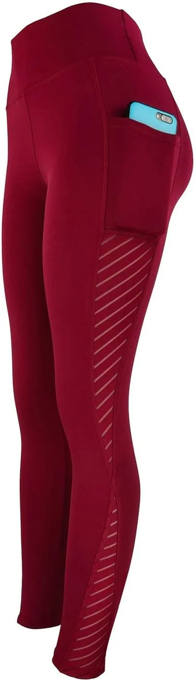 High Waisted Leggings with Pockets for Women Soft Athletic Tummy Control Yoga Pants Running Workout Compression Gym