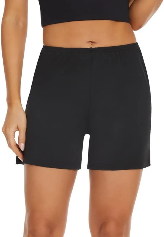 MANCYFIT Pettipants Half Slip for Women Shorts Culotte Split Bloomers Loose Pajama Pants 4" Inseam