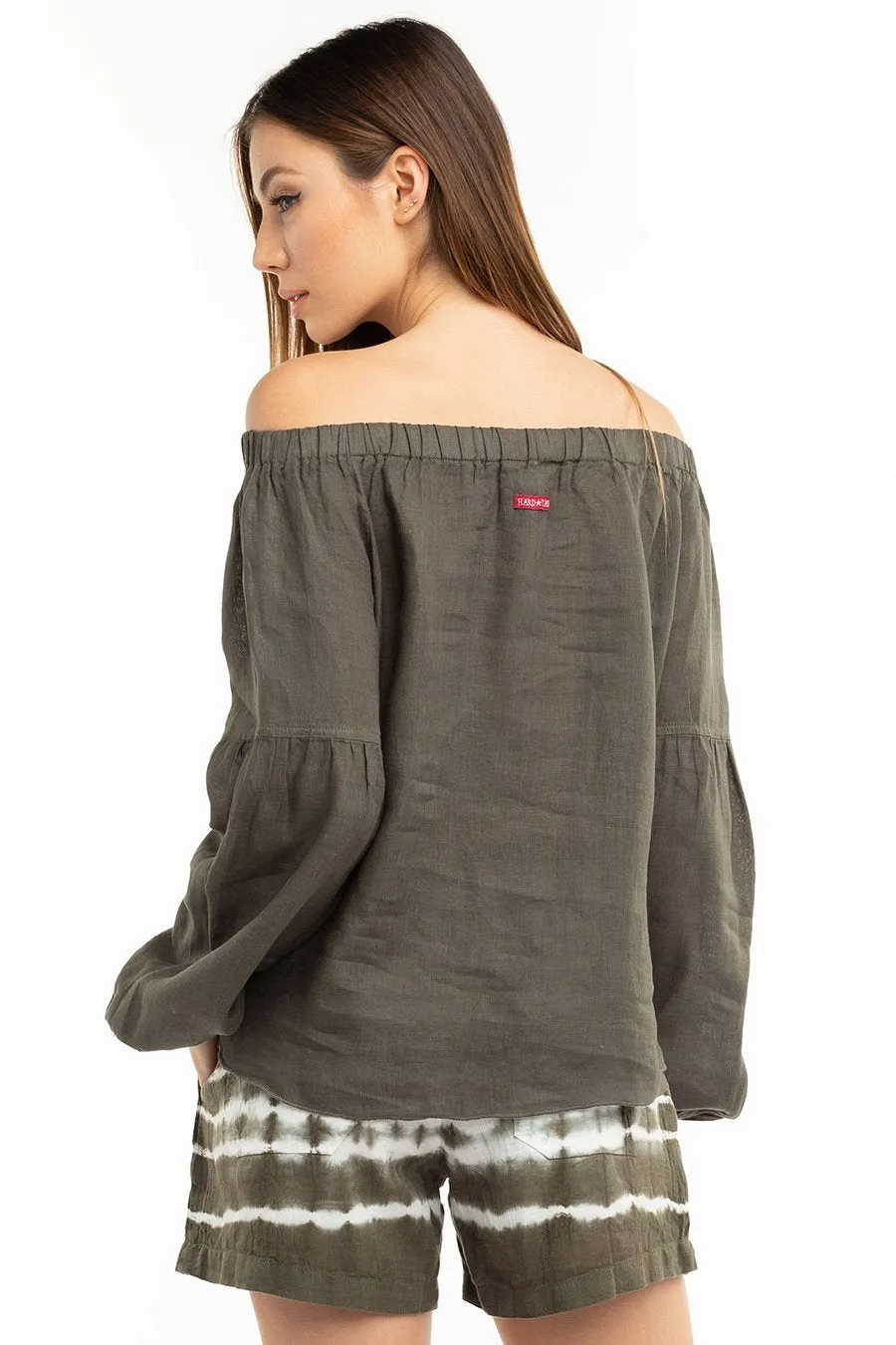 Off Shoulder Linen Top