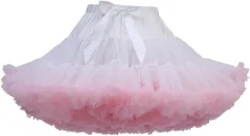 PhilaeEC Women's Elastic Chiffon Petticoat Puffy Tutu Tulle Skirt Princess Ballet Dance Pettiskirts Underskirt Multi-Layer