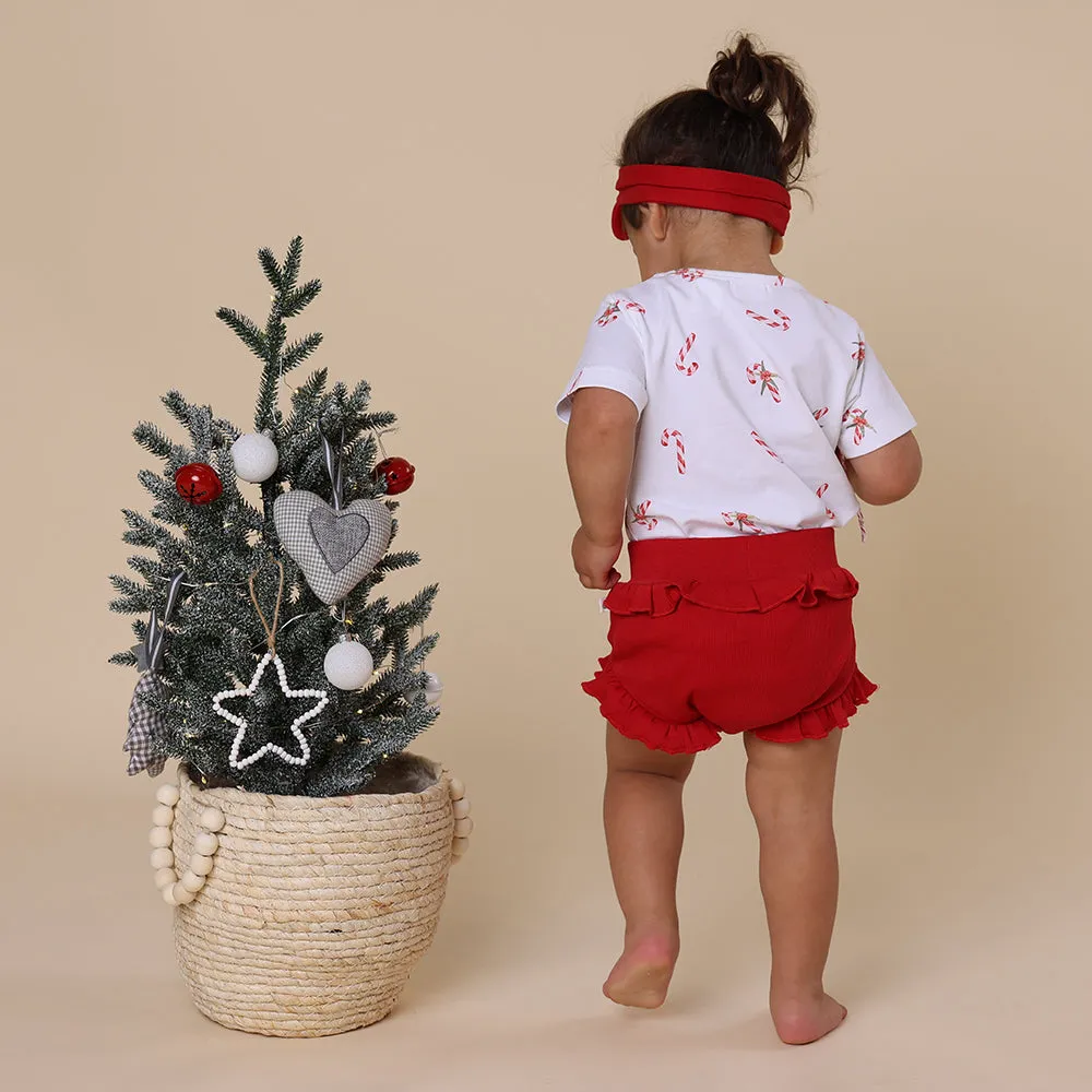 Red Organic Bloomers
