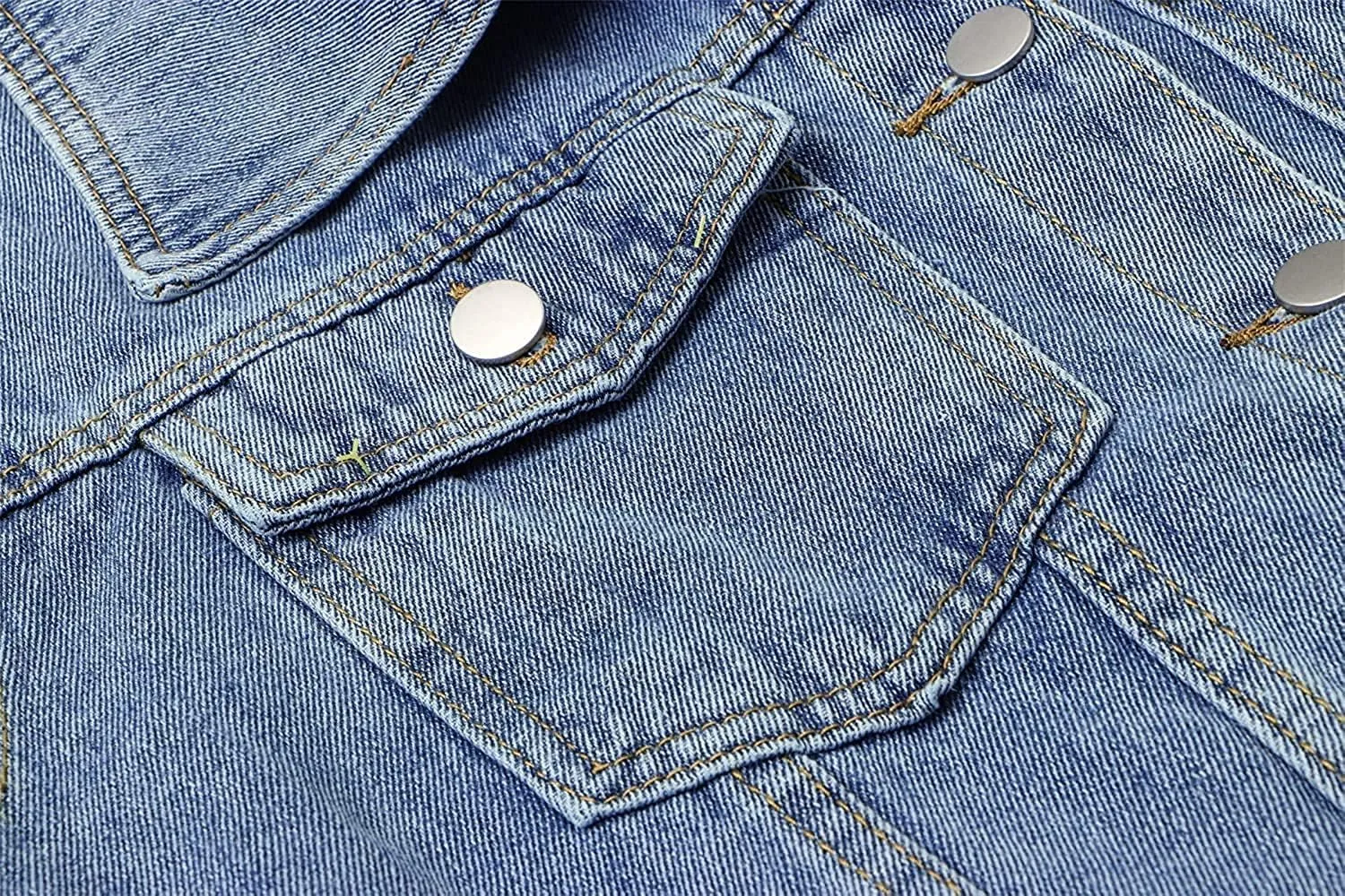 SANGTREE Women's Button Down Denim Jacket