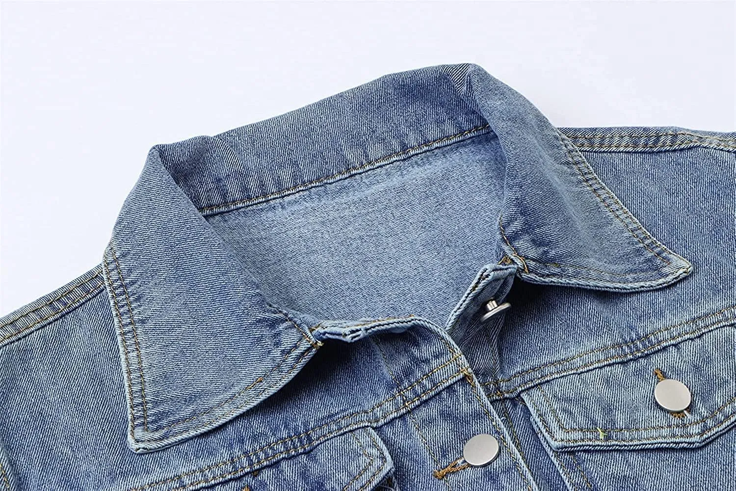 SANGTREE Women's Button Down Denim Jacket