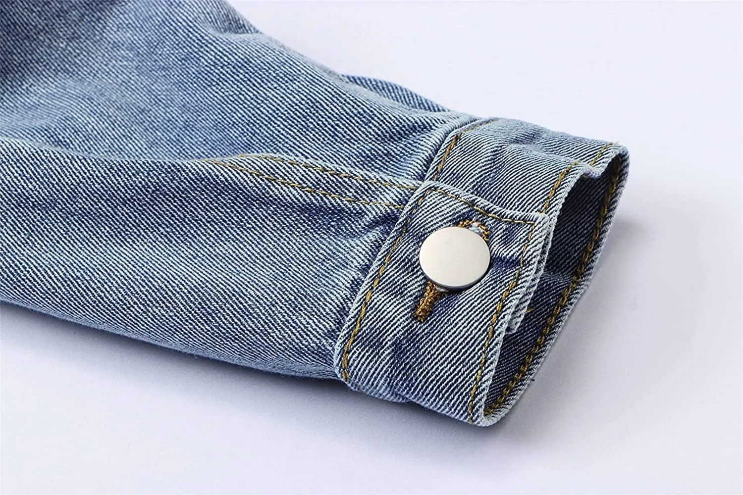 SANGTREE Women's Button Down Denim Jacket