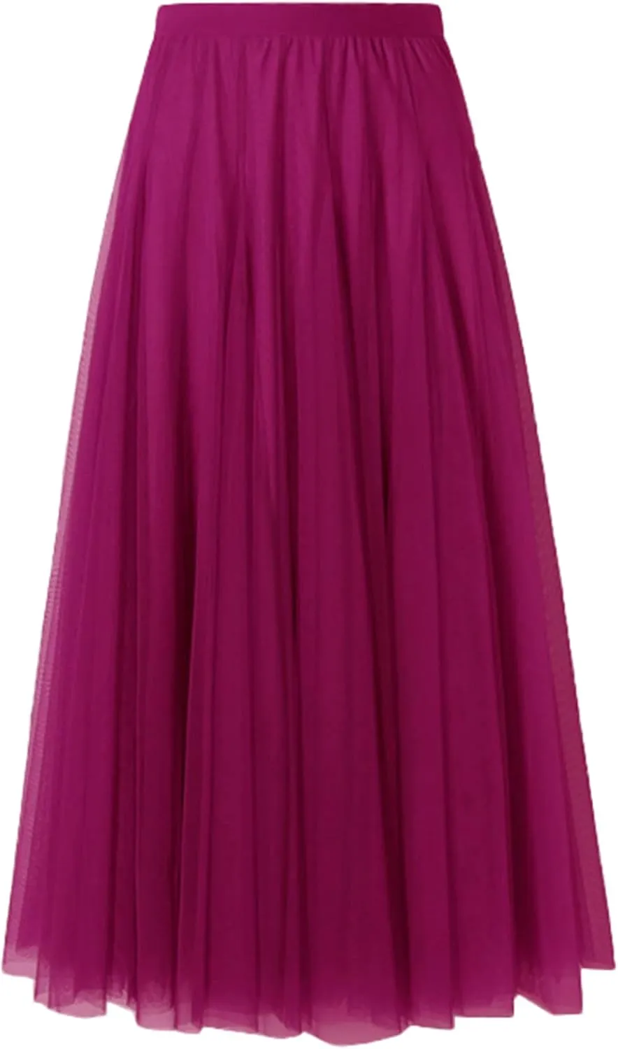 SANGTREE Women's Tutu Tulle A-Line Layered Mesh Midi Skirt, US XS - US 2XL