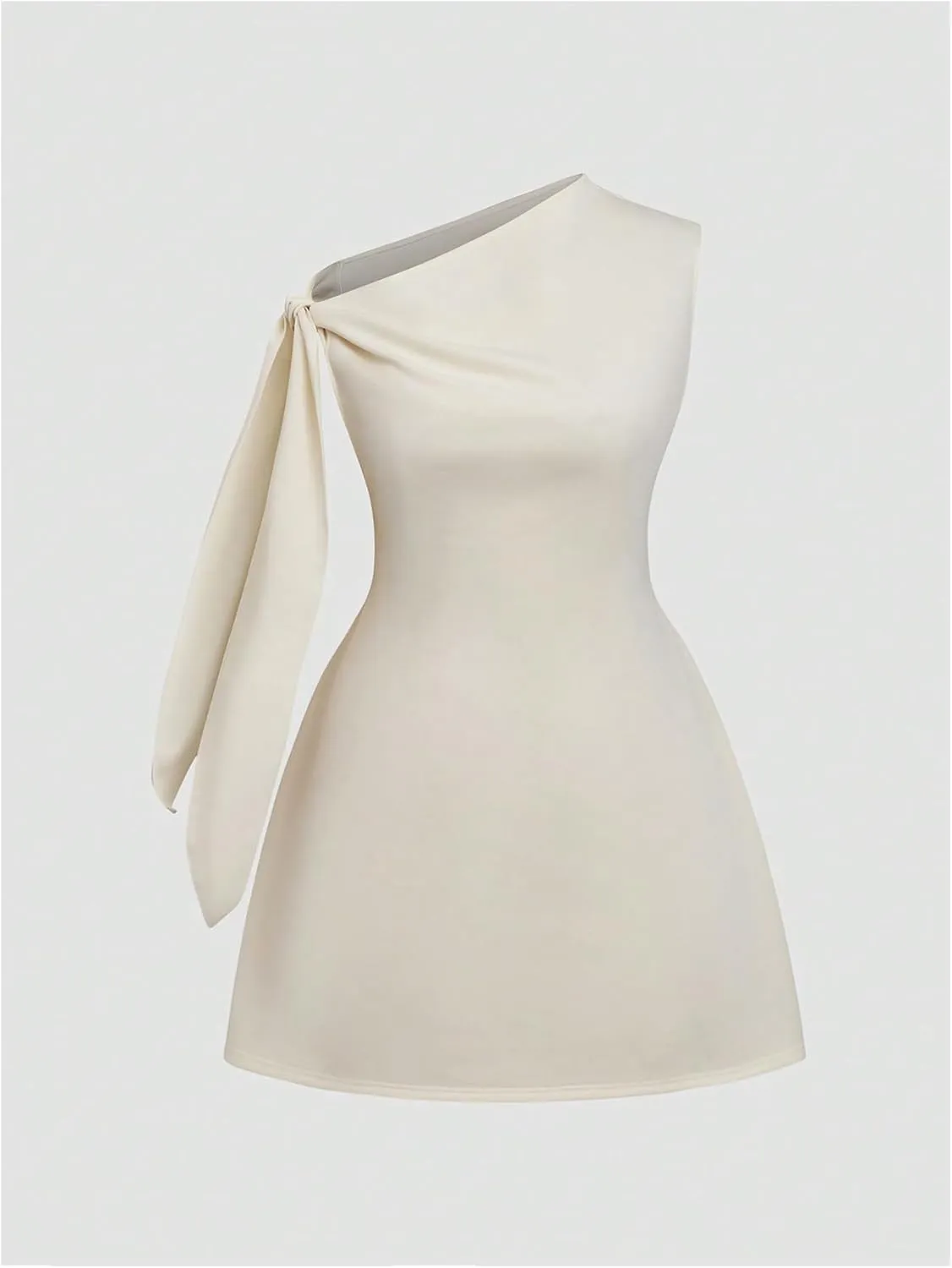 SOLY HUX Women's Mini Dress Off The Shoulder Sleeveless Tie Shoulder A Line Flared Party Dresses
