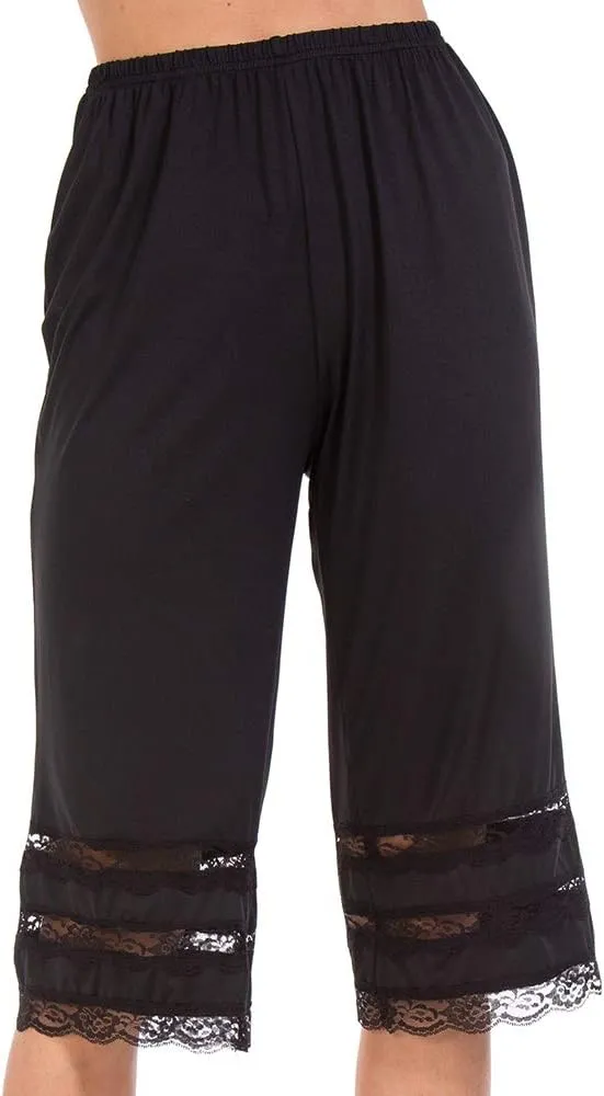 Subuteay Lace Split Slips for Women Smooth Bloomer Pants Above Knee Pettipants