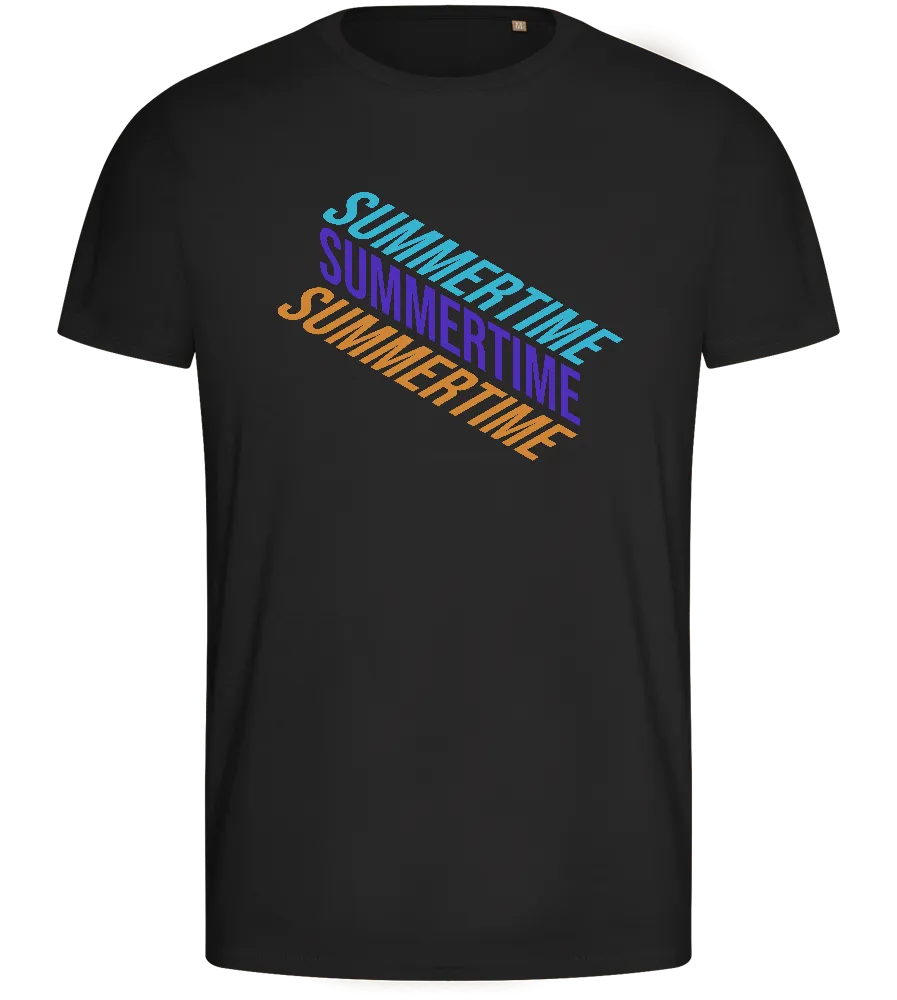 Summertime Design - Basic men's fitted t-shirt