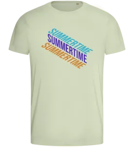 Summertime Design - Basic men's fitted t-shirt