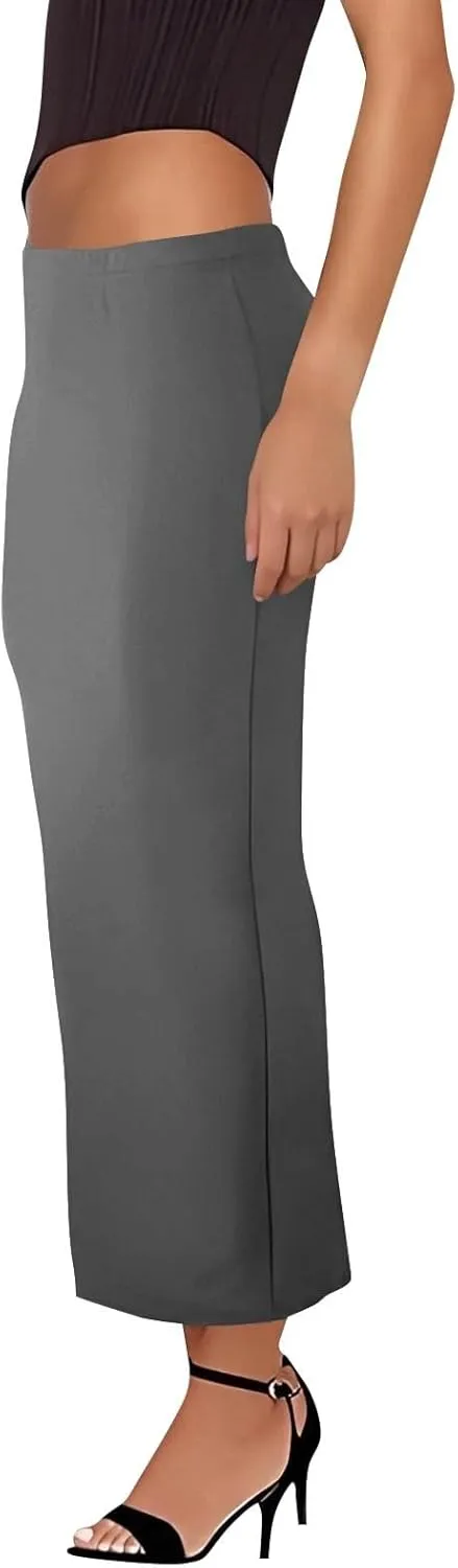 Women's Flowy Skirts Summer Casual High Waisted Ruched Maxi Long Bodycon Going Out Skirts, S-2XL
